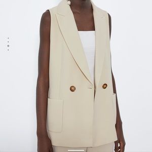 Zara Vest with Pockets in Ivory